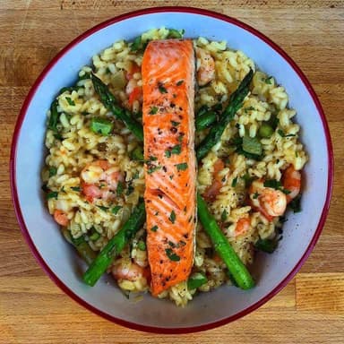 Salmon Prawn Risotto image