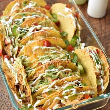 Crock Pot Chicken Baked Tacos image